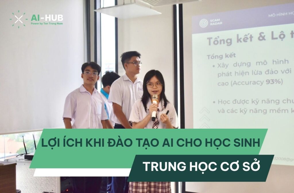 Lợi ích khi đào tạo AI cho học sinh trung học cơ sở